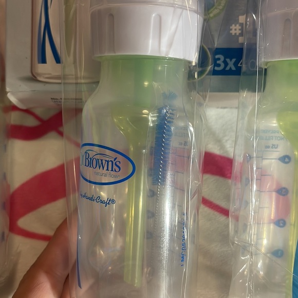 Dr Brown’s Natural Flow Anti-Colic Set of 3 Baby Bottles 4oz Brand New Box Green - Picture 10 of 16